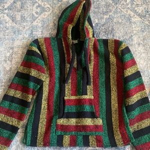 Rasta Authentic Mexican Baja hoodie SMALL